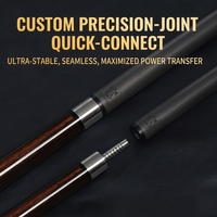 Sovereign Series T700 Tongkat Biliar Serat Karbon Profesional 2-Piece dengan Ujung 8-Lapisan Jepang, Hadiah Klub Elite
