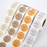 Autocollants Ronds Personnalisés en Rouleau, Imperméables, Dorure à Chaud, Impression sur Mesure de Logos pour Entreprises et Produits, Étiquettes d'Emballage