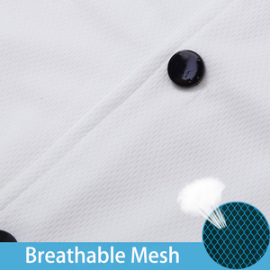 แจ็คเก็ตตาข่ายระบายอากาศสำหรับเชฟชุดเครื่องแบบเชฟแขนสั้นสำหรับฤดูร้อนแจ็คเก็ตสำหรับบาร์เทนเดอร์ - Product Image 6