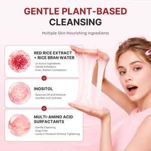 <span class=keywords><strong>Detergente</strong></span> <span class=keywords><strong>Viso</strong></span> Esfoliante al Riso Rosso Private Label 150g, <span class=keywords><strong>Detergente</strong></span> Delicato agli Aminoacidi <span class=keywords><strong>per</strong></span> Pori e Pelle Sensibile - Product Image 2