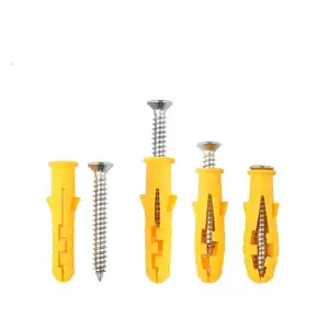 High Quality Elasticity Plastic Expand Plugs Wall Plug Expansion Conical Anchor With Screw Plastic Conical Anchor