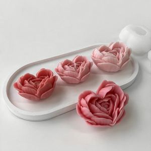 3D Design Love Flower Candle <b>Silicone</b> Mold Diy Heart Rose Flower Aromatherapy Candle <b>Silicone</b> Mold New Valentine's Day Gift - Product Image 3