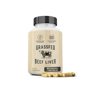 Grass Fed Beef Liver Capsules 500mg Per Capsule High Nutrient Density No Additive Fillers Non GMO 180 Capsule Dietary <strong>Supplement</strong> - Product Image 2