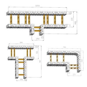 Blocs de mousse en <span class=keywords><strong>polystyrène</strong></span> EPS ICF, coffrages isolants en béton, blocs ICF, système de construction pour la construction, panneau ICF - Product Image 3