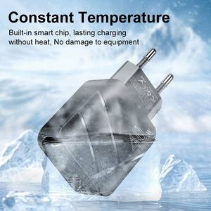 Adaptateur de chargeur rapide universel double port Type-C PD 3.0 40W/20W avec protection OTP/OVP, matériau ABS/PC ignifuge et écologique - Product Image 5