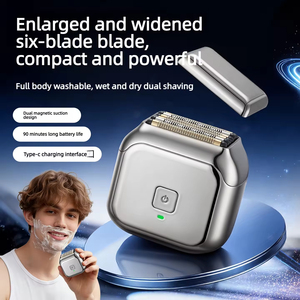 La nueva afeitadora eléctrica Mengli de 6 cuchillas con levitación magnética, mini afeitadora portátil para barba de hombre. - Product Image 2