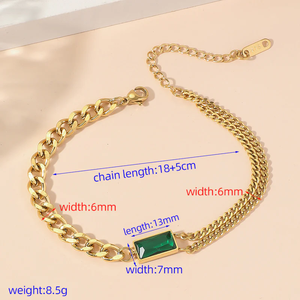 ทอง18K ย้อนยุคและเหล็กไทเทเนียมฝัง rhinestones แฟชั่น C - Product Image 2