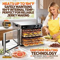 Groothandel 600W 8 304 roestvrijstalen bakjes fabrieks prijs 48 uur timer digitale professionele huisdier traktatie vlees jerky maker dehydrator