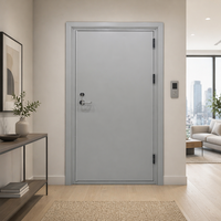 Porte d'entrée principale en acier avec serrure intelligente à empreinte digitale, antivol, pour maison, appartement, extérieur, chambre, sous-sol, design moderne