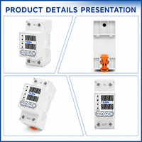 Dispositif de protection numérique intelligent pour la maison, réglable, contre les surtensions et les surintensités, avec réenclenchement automatique, 40A-100A, 220V-230V, en plastique et cuivre, pour usage domestique