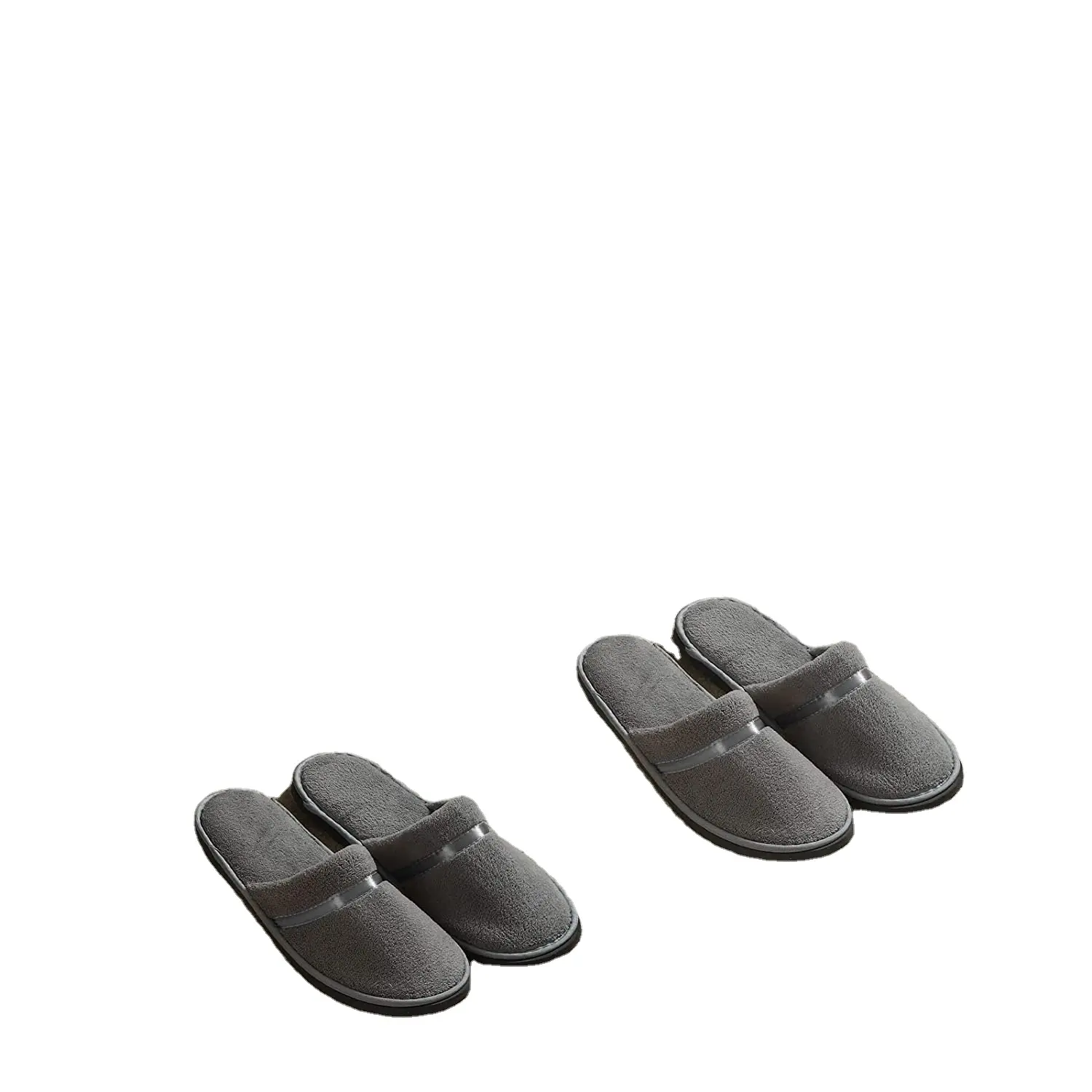 Coral Velvet Hote Closed Toe Einweg pantoffeln Wasch barer Pantoffel Wieder verwendbare Hausschuhe für Gäste Badezimmer reisen (grau) PVC EVA