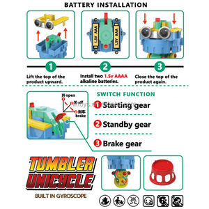 LK Toys Novedad Cuerda floja Caminar Tumbler Monociclo Juguete Cuerda floja Andador Anti Gravedad Equilibrio Robot Monociclo - Product Image 6