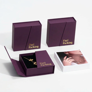 Butterfly Double Door Jewelry Boxes Wholesale Custom Gold Foil Logo Matte Paper For Ring Earring Necklace Storage Packaging - Product Image 2