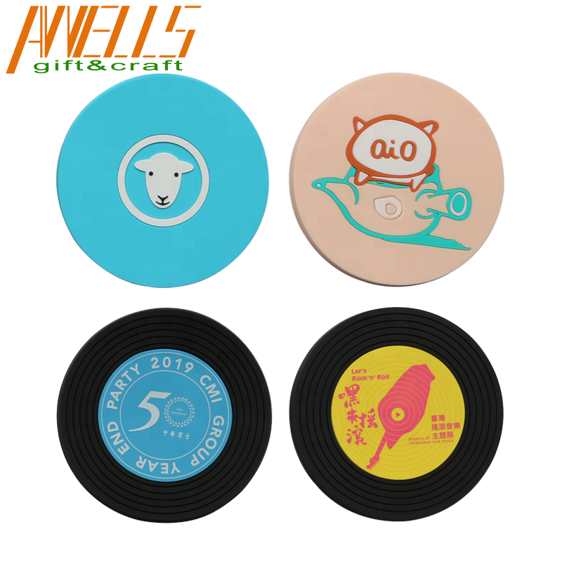 Awells 2.75 Inches Embossed 3D Soft PVC Car Cup Holder Coasters - Custom Patches Accessories