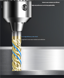 เครื่องกัดแบบแบนเคลือบไททาเนียมคุณภาพสูงเครื่องมือ CNC เครื่องกัดไทเทเนียมความเร็วสูง - Product Image 3