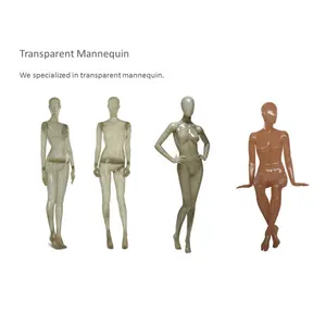 Dummies Modellen Transparant Metaal Gepolijst Voor Kleding Tonen Volwassen Mannequins Vrouwelijke Full Body High-End Clear Women Stand