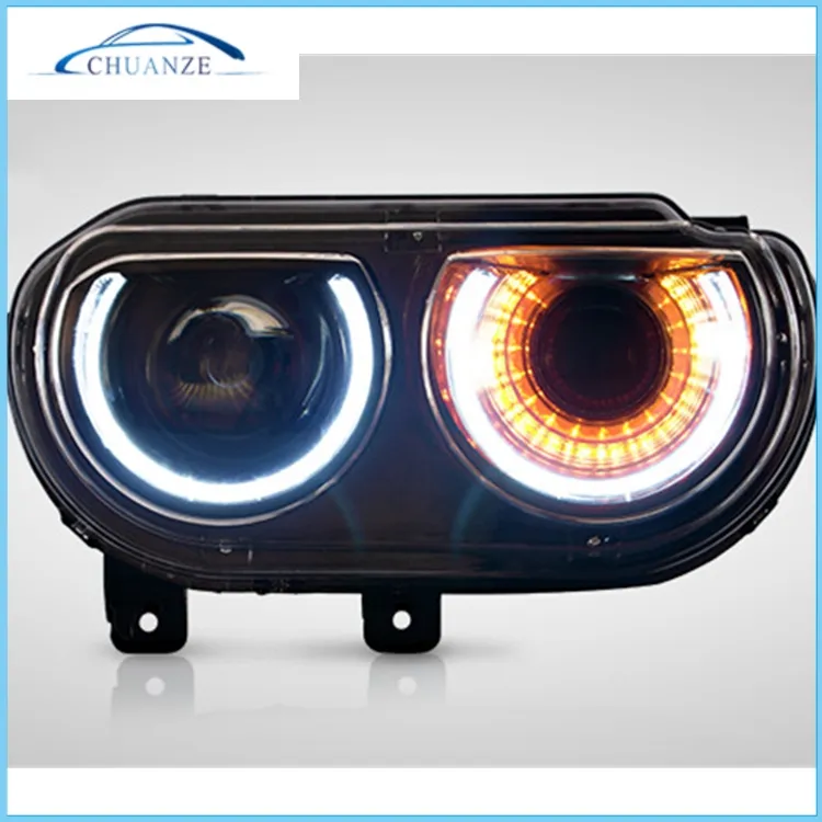 Nieuwe Fabrikant Accessoire Voor Auto Verlichting Voor Challenger Koplamp 2008-2014 Led Head Light Sequantial Indicator Plug En Play