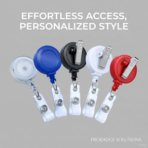 Bestom Nuovo <span class=keywords><strong>Porta</strong></span> <span class=keywords><strong>Badge</strong></span> Retrattile Trasparente OEM 32mm Rotondo in ABS <span class=keywords><strong>con</strong></span> <span class=keywords><strong>Clip</strong></span> a Coccodrillo per Targhetta Identificativa - Product Image 6