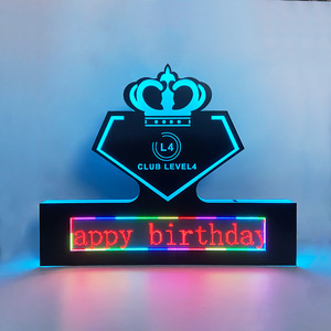 Panneau lumineux LED rectangulaire à sept couleurs pour bar, KTV, fête, message de bienvenue avec design couronne - Product Image 3