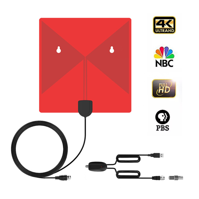 Uhf Panel Antena Digital Dvb-t Anteny hd Tv Aerial Hdtv Anteni Antenne Long Range High Gain Tv Antenna with Cable