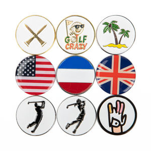 Marqueur de balle de golf personnalisé OEM, marqueurs de balle de golf en métal émaillé, marqueur de golf magnétique - Product Image 3