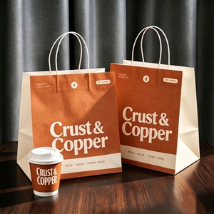 Bolsas de Papel Kraft Desechables para Pollo Frito con Logotipo Personalizado para Restaurantes, Diseño de Empaque para Comida Rápida, Contenedor para Hamburguesas para Llevar - Product Image 3