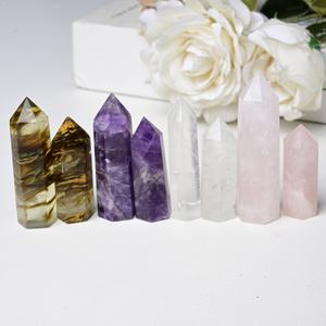 Vente en gros de cristaux de guérison polis de haute qualité, plusieurs matériaux, en forme de pilier, pour la décoration de la maison et les cadeaux de Noël - Product Image 4