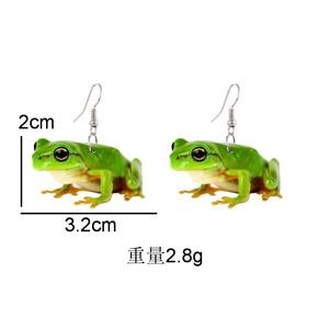 Bonitas vacas, zorros, tigres, leopardos, chihuahuas, patos, leones, salchichas, perros, ranas, gallinas, caracoles, pendientes acrílicos para mujer - Product Image 4