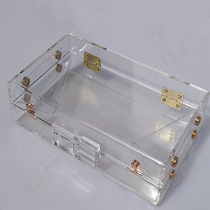 Boîte cadeau en acrylique transparent avec couvercle à charnière, boîte cadeau transparente certifiée SGS, taille personnalisable, marque Ecanlon, OEM/ODM disponible, MOQ <span class=keywords><strong>300</strong></span> - Product Image 6