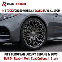 Jantes forgées sur mesure Reach Forged Monoblock 6061-T6 Mesh Y Spoke Gris mat 20 pouces 5x112 pour Mercedes Classe C