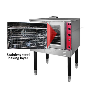 Thương Mại Đôi Glass Door Gas Kỹ Thuật Số Bakery Đối Lưu Nướng Bánh Lò/Bánh Baking Machine - Product Image 3