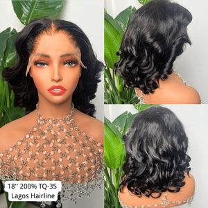 วิกผมบ๊อบสั้นทรง M แบบผมเวียดนามแท้ Remy  ขนาด 13x4  พร้อมเชือกผูกผมด้านหน้าแบบลูกไม้  <span class=keywords><strong>ผม</strong></span>ตรงธรรมชาติ  พร้อมไรผมแบบ Lagos - Product Image 5