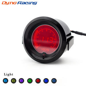 Voltímetro Digital EVO de 52 mm para Modificación de Automóviles, Pantalla LED Verde, 7 Opciones de Retroiluminación, Mide 8-18 V, Temperatura, Fuente de Alimentación de CA - Product Image 4