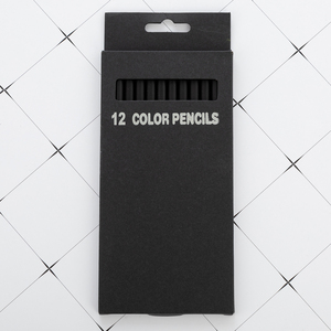 Pensil warna kantor lukisan menulis 12 warna, Set kayu berwarna seni menggambar pensil kayu - Product Image 1