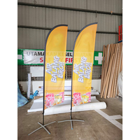 Drapeaux de plage publicitaires promotionnels d'extérieur en gros, drapeaux volants personnalisés en polyester imprimés par sublimation
