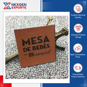 Wholesale Self-Adhesive Customizable Eco-Friendly Thermal Rectangle PU Leather <b>Tags</b> for <b>Bags</b> Garments Clothing Shoes High - Product Image 5