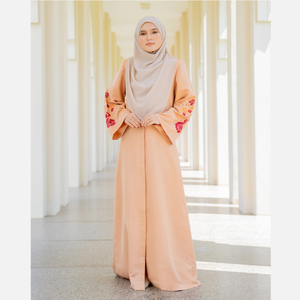 SIPO Eid Fashion 2024 Eid Modest Summer <b>Abaya</b> Printed Chiffon Modest Dress Islamic Clothing Muslim <b>Girls</b> <b>Abaya</b> - Product Image 1