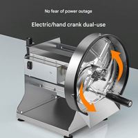 Elektrische groentesnijder, fruitsnijder, hakmachine, voedselverwerkingsmachine, bakkerij, maïs, aardappelchips, gesneden komkommers, uien, motor