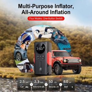 Arrancador de Coches y Compresor de Aire Todo en Uno - Banco de Energía de Emergencia, Potenciador de Batería e Inflador de Neumáticos - Product Image 3