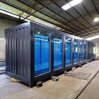 Piscine de conteneur préfabriquée mobile à vendre, piscine de conteneur moderne prête à l'emploi