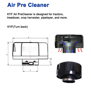 New kyt400n 88 để 350 <span class=keywords><strong>CFM</strong></span> hai giai đoạn precleaner Bộ lọc không khí cho máy kéo máy xúc nông nghiệp lượng không khí Nông NghiệP Bộ lọc không khí - Product Image 4