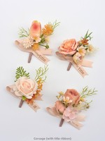 Europäischer Stil Handgefertigte Hochzeits-Blumensträuße für Braut, Bräutigam, Trauzeugen, Brautjungfern, Vater und Mutter mit Kunstblumen und Seidenblumen