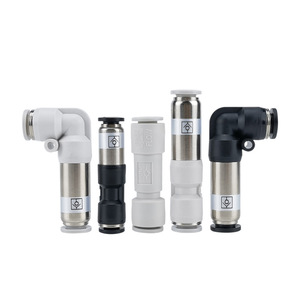 Conector Neumático de Válvula Unidireccional AKH08 00, Conexión Rápida en Codo de 1/4 Pulgada, Válvula de Retención de Gas, Recubierto de Cobre y Níquel, Plástico - Product Image 3