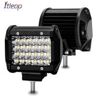 Barre de lampe de travail LED haute luminosité 72W, cubes de 4 pouces pour véhicules tout-terrain 4x4, SUV, VTT et motos, éclairage extérieur automobile