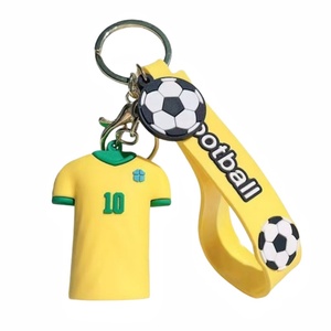 A buon mercato personalizzato portachiavi di calcio 3D brasiliana Sport Club t-shirt personalizzato Logo personalizzato portachiavi portachiavi regali promozionali - Product Image 3