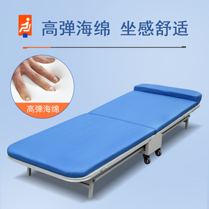 <b>Folding</b> Companion <b>Bed</b> Stainless Steel Frame High Density Foam Cotton Hospital Use Adult And Elderly - Product Image 2