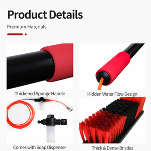 Cepillo de Limpieza para Paneles Solares Más Vendido - Mango Telescópico Extensible de Metal, Cabezal de Cepillo de Nailon de 50 cm de Ancho, Resistente al Agua y Duradero - Product Image 5