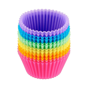 7cm Reusable Non Stick Silicone Baking Muffin Cups Cupcake Muffin Liners for Baking