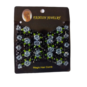 HC348 Colorato Fiore Della Signora di Modo Che Placca Doppio Pettini <span class=keywords><strong>Clip</strong></span> di Capelli Magica Dei Capelli Combs Strass In Rilievo Accessori Per Capelli - Product Image 5