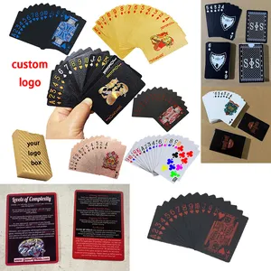 playing Customized Nude Gold Poker Cards With Luck Royal For Sale Easy Return Black White Silver Sublimation Advertising Baralho